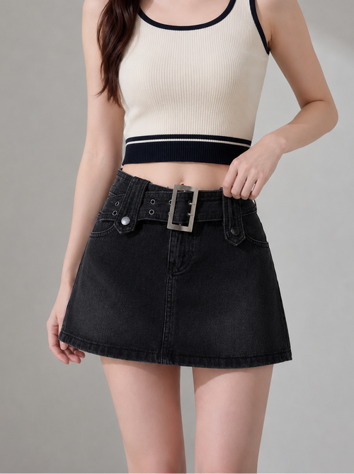 【新品未使用】Jaded London デニムミニスカート ベルトデザイン ベルトデザインデニムミニスカート – SUTORE
