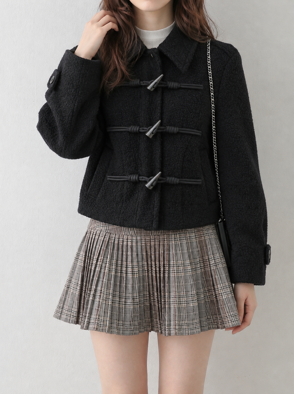 ブークレショートダッフルジャケット