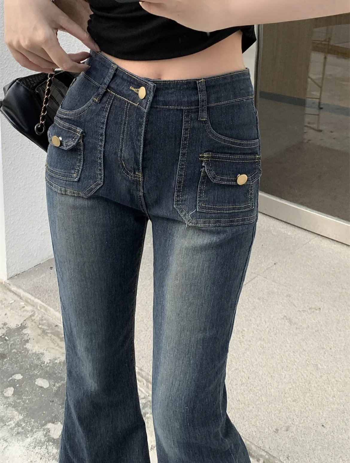 ブーツカット美脚デニム