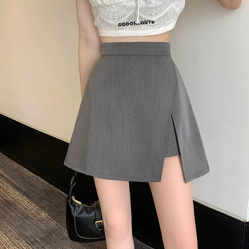 スリットラインAラインミニスカート