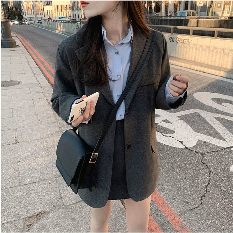 テーラードジャケット＆タイトスカートセットアップ