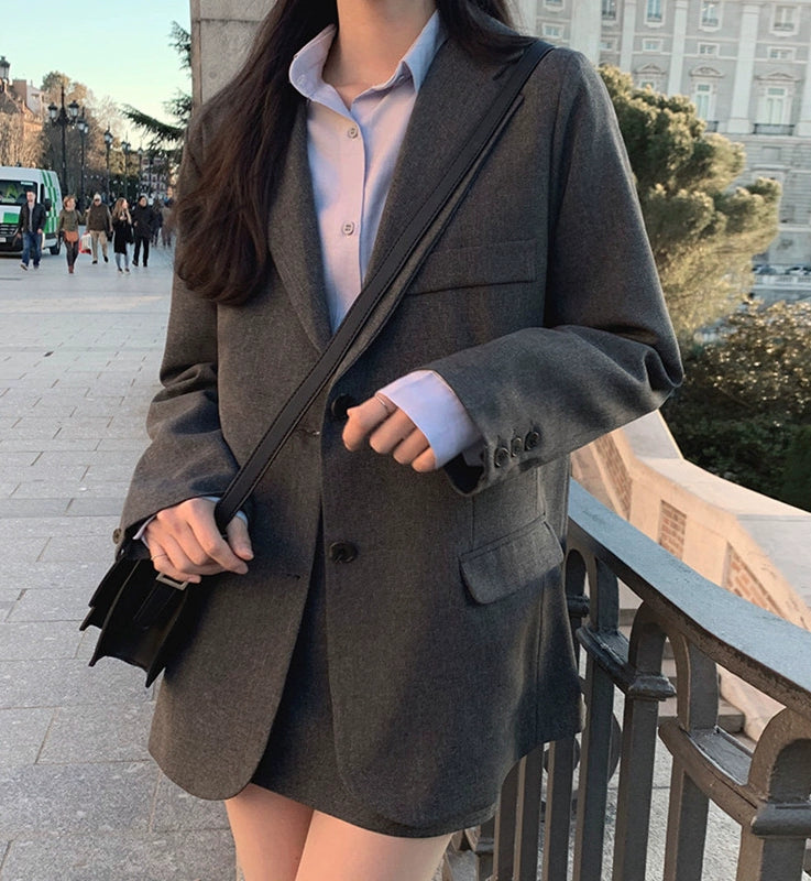 テーラードジャケット＆タイトスカートセットアップ