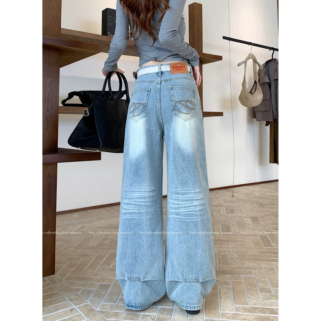 バックロゴワイドレッグパンツ