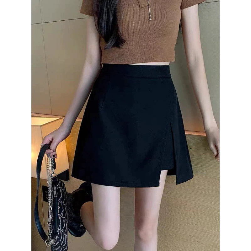 スリットラインAラインミニスカート