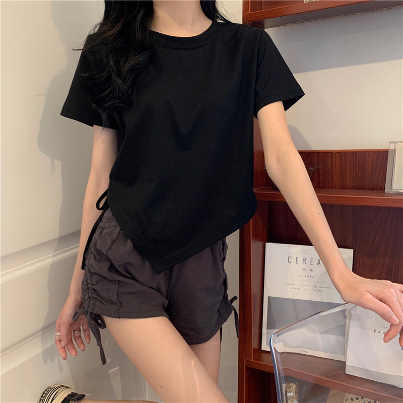 サイドギャザーTシャツ