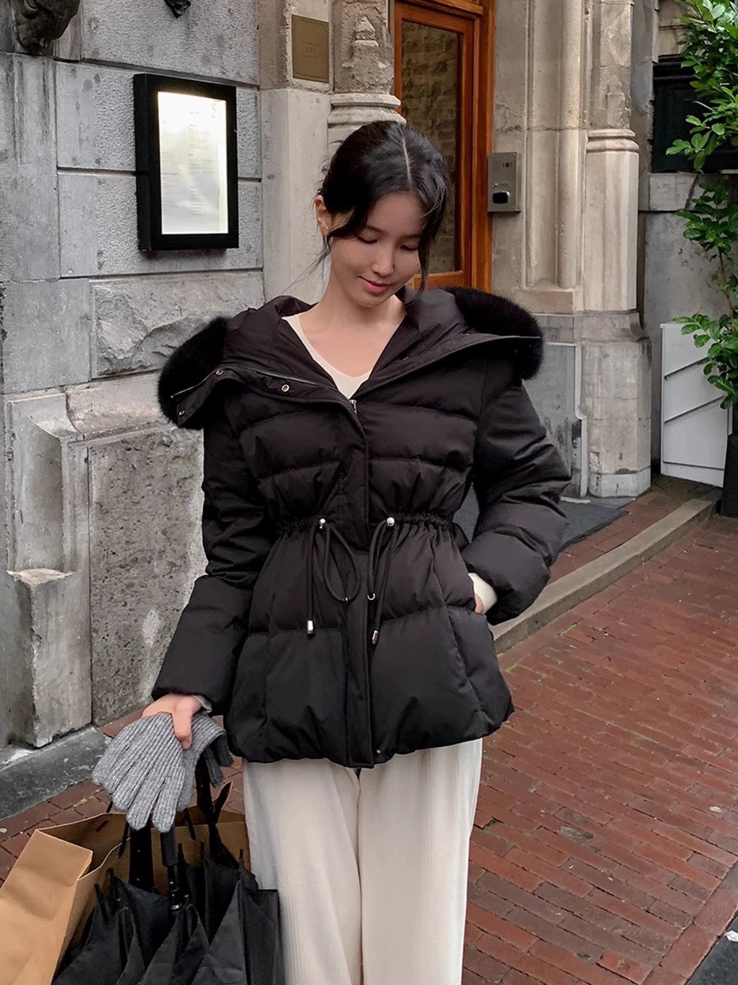 ファーウエストマークダウンジャケット