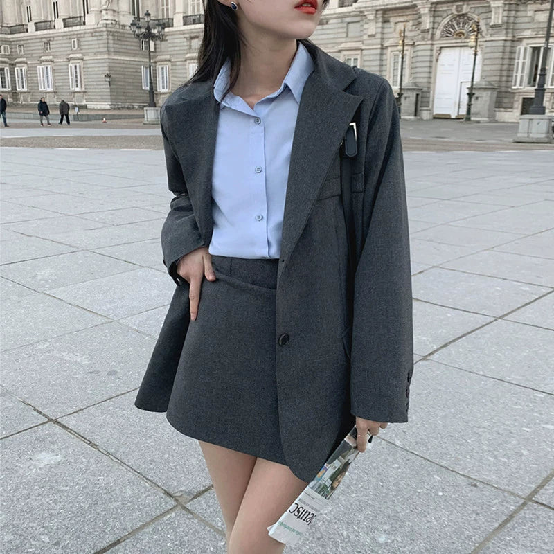 テーラードジャケット＆タイトスカートセットアップ