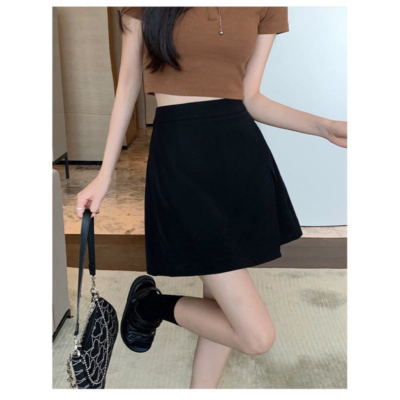 スリットラインAラインミニスカート