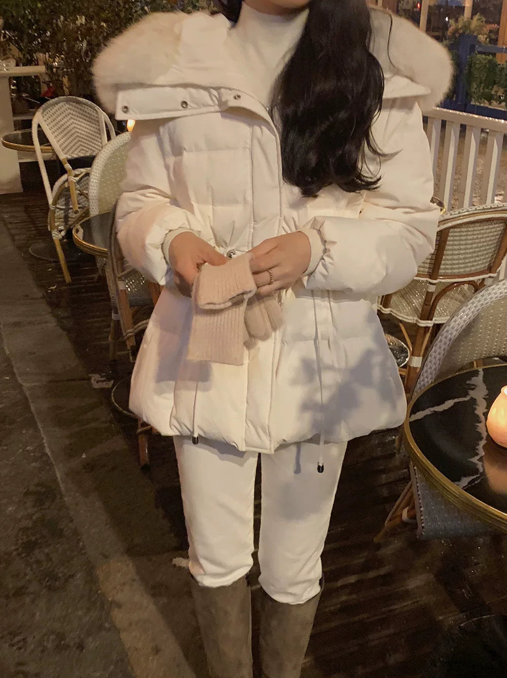 ファーウエストマークダウンジャケット