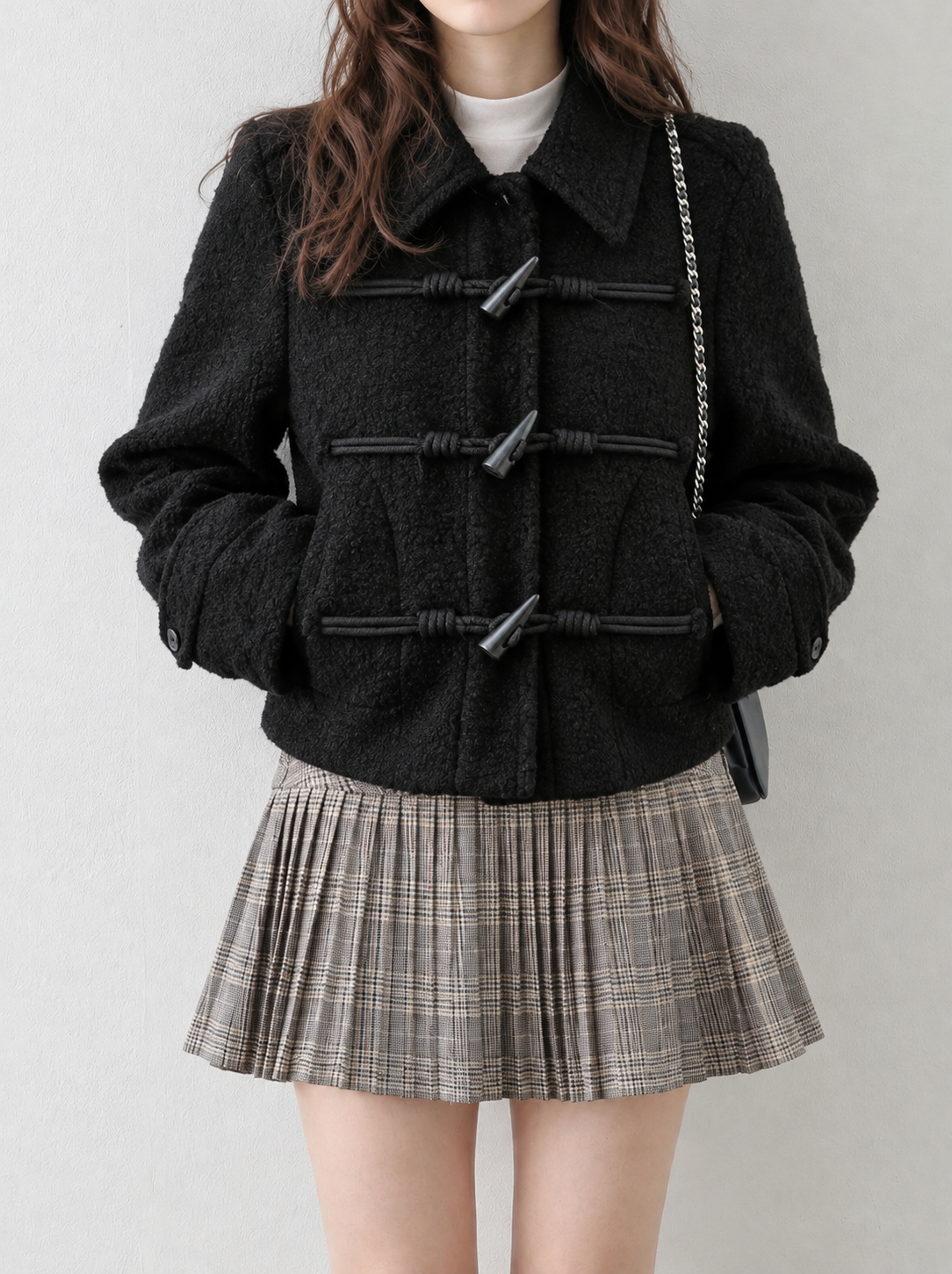 ブークレショートダッフルジャケット
